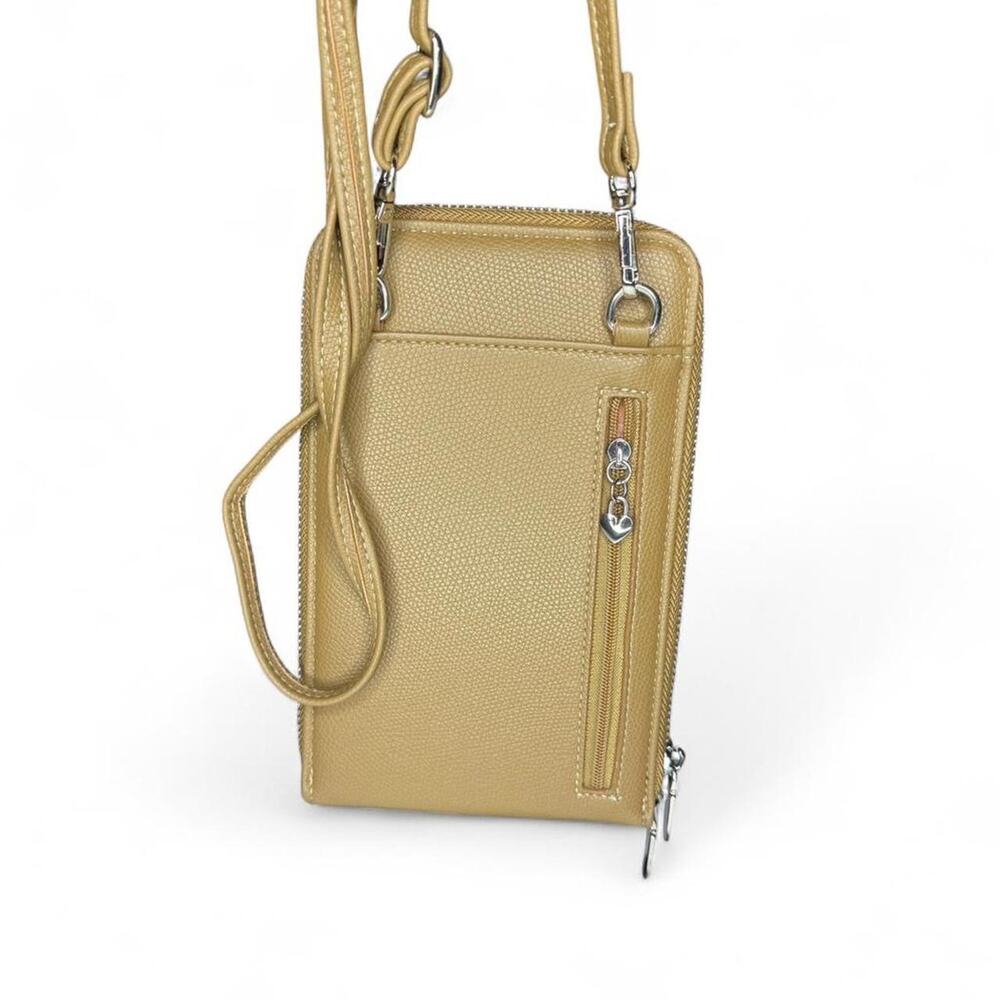 Khaki Crossbody Bag Minimal Shoulder Purse Neutral Everyday Bag - Picture 4 of 4